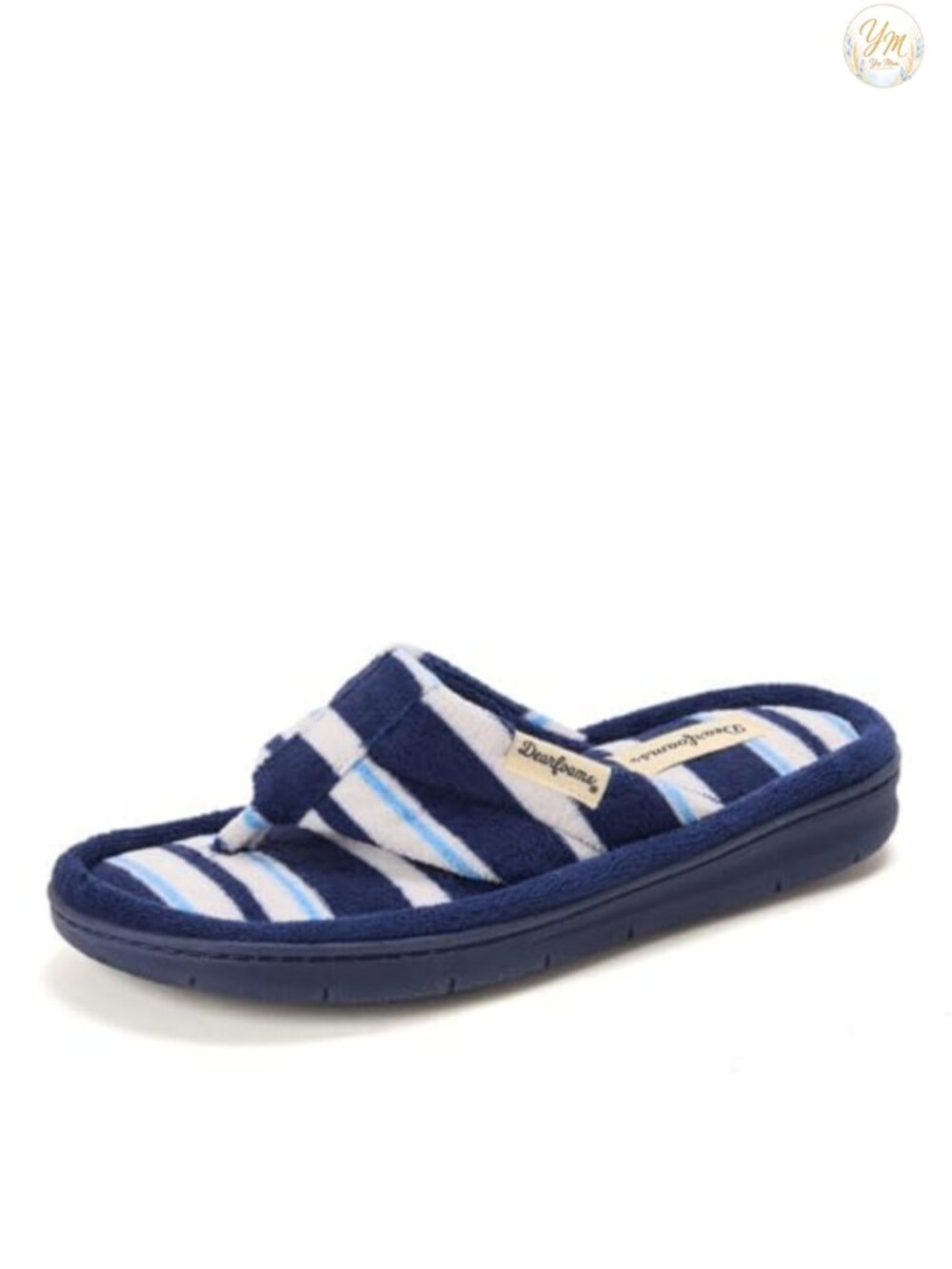 Dearfoams Melanie Thong Slide Memory Foam Terry Slippers Women's Summer House